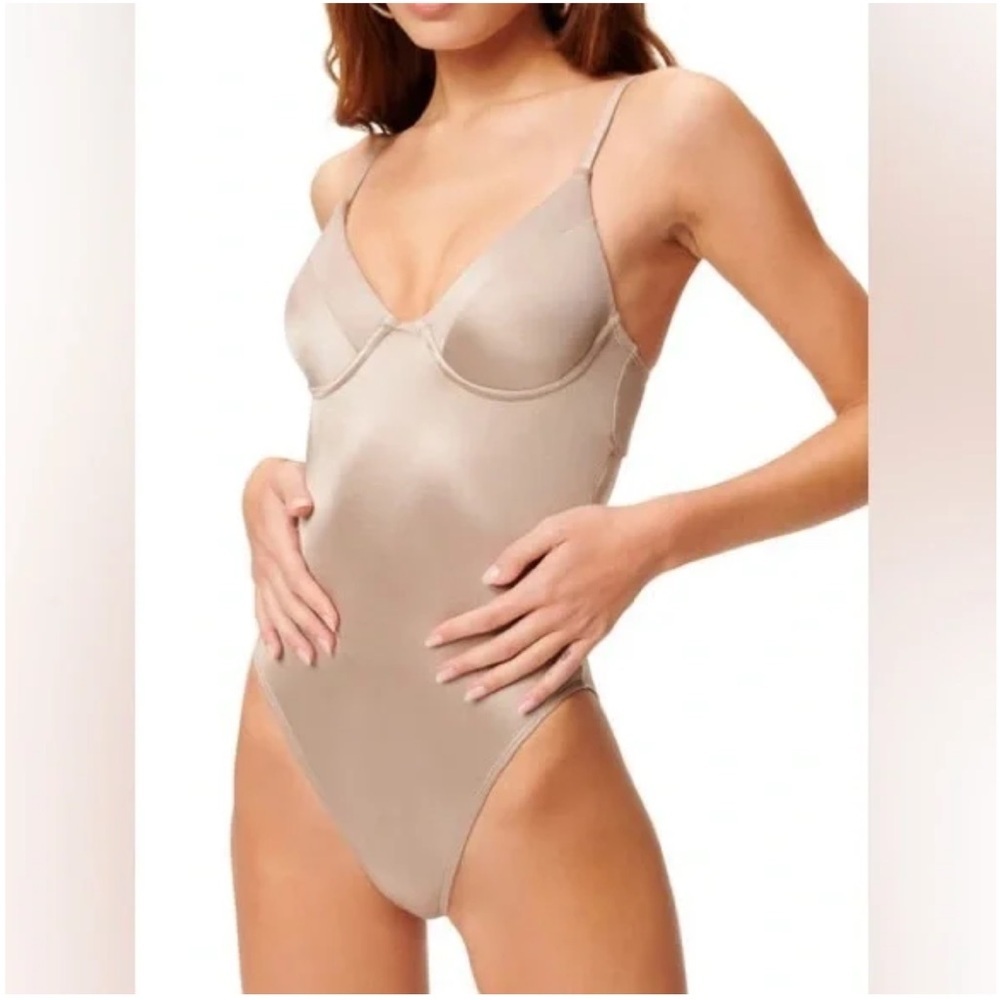 NWT Good American Shine Show Off One Piece Swimsuit